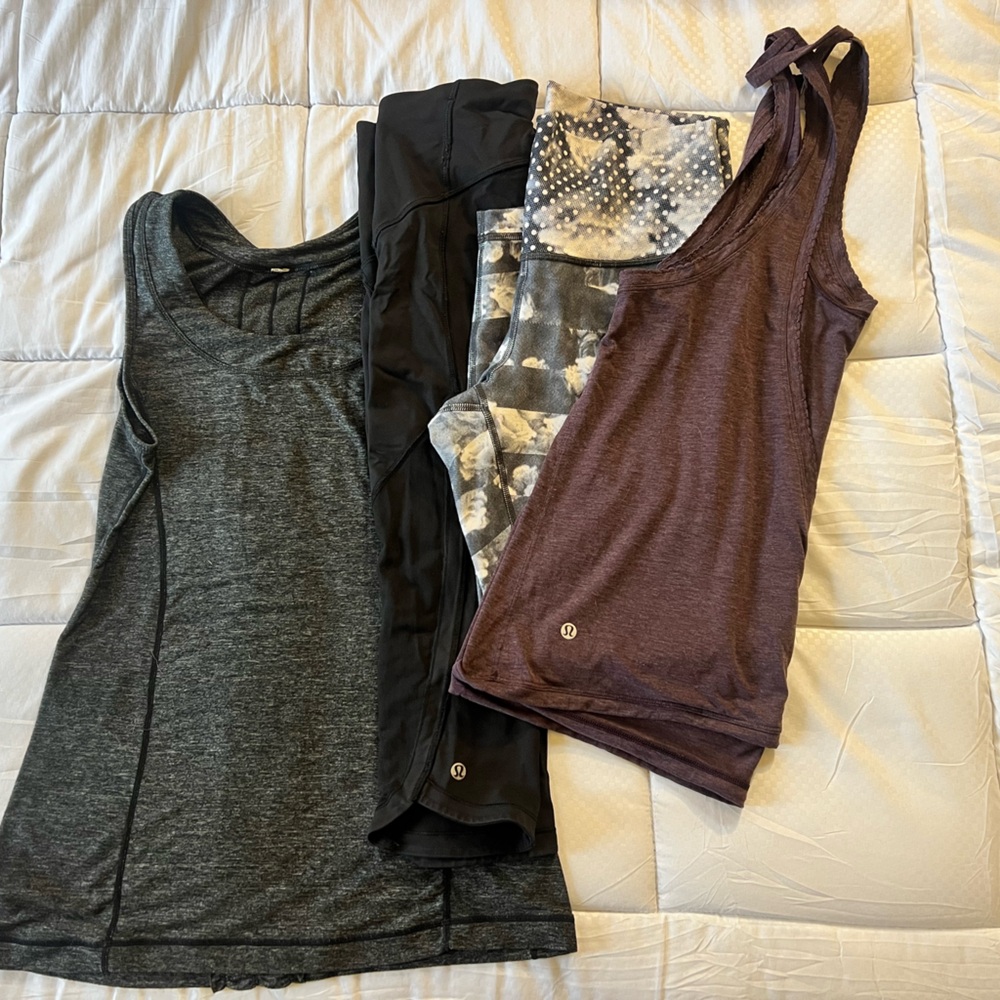 lululemon athletica Women's bundle- 2 top, 2 leggings
